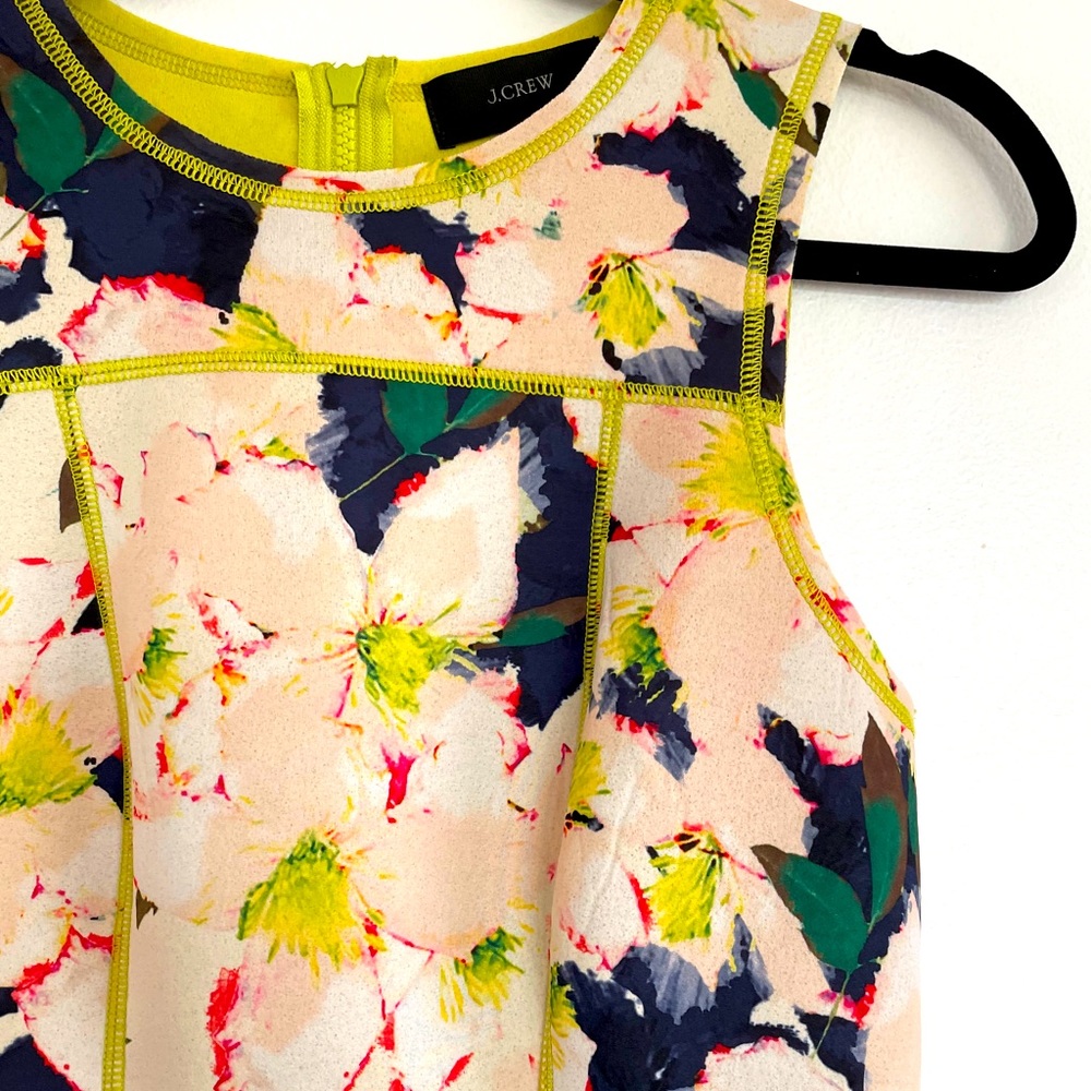 Sleeveless floral print neoprene dress
